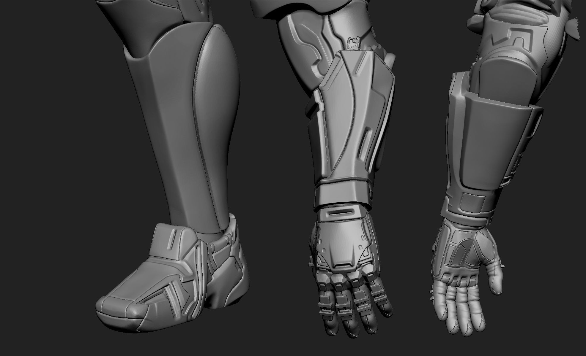 Sci-Fi  Armor 2 Sculpt 3D model_7