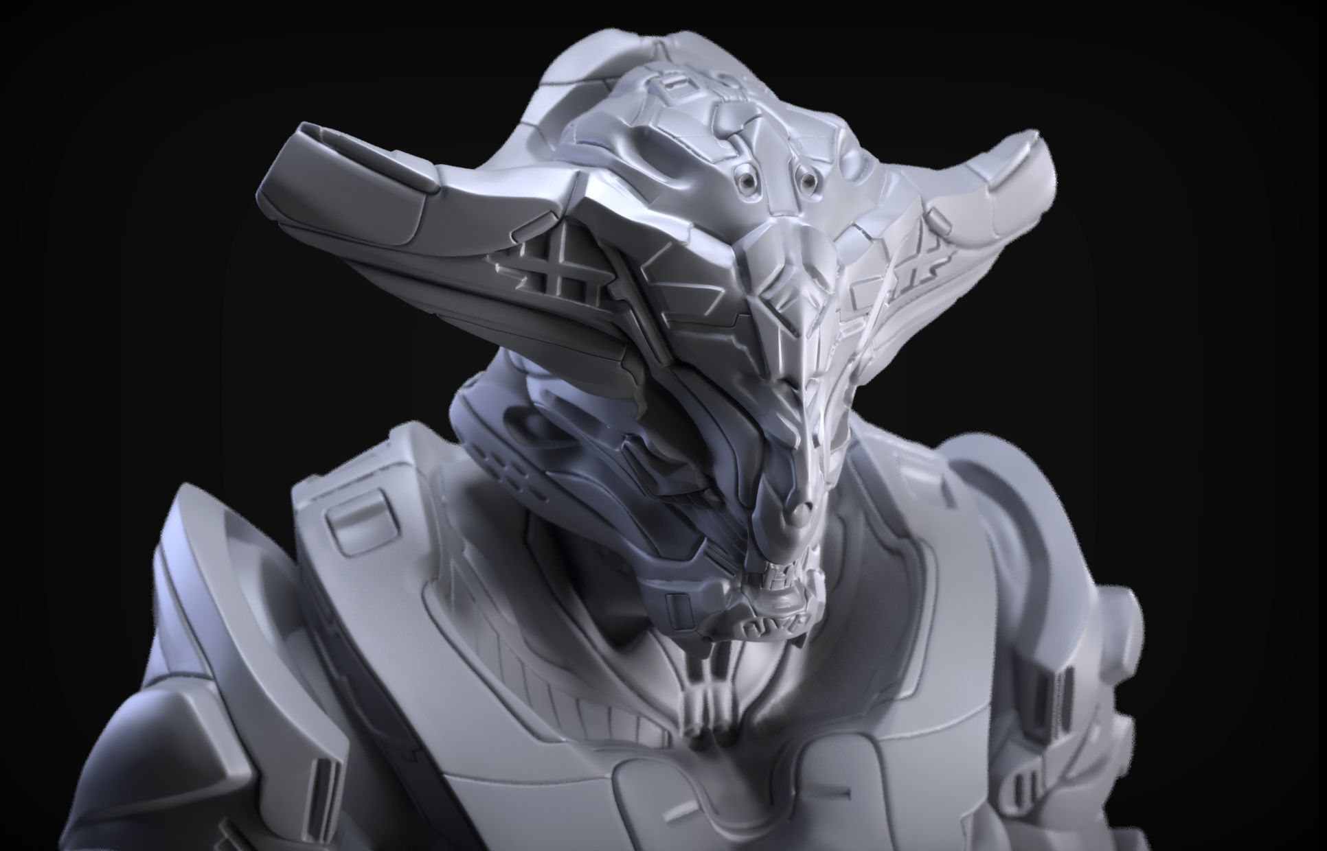 Sci-Fi  Armor 2 Sculpt 3D model_3