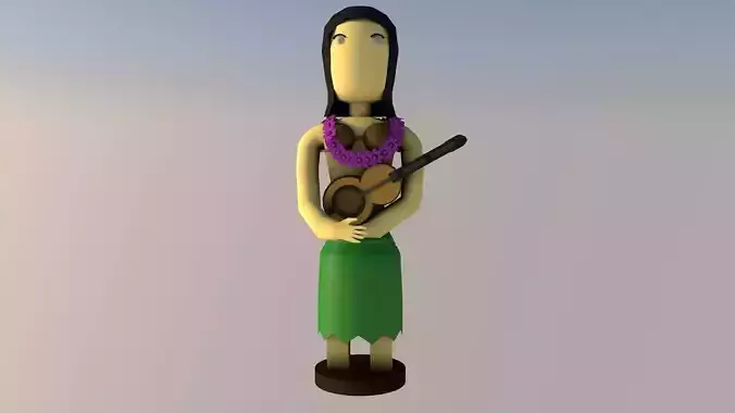statue hawaiian girl Low-poly 3D model