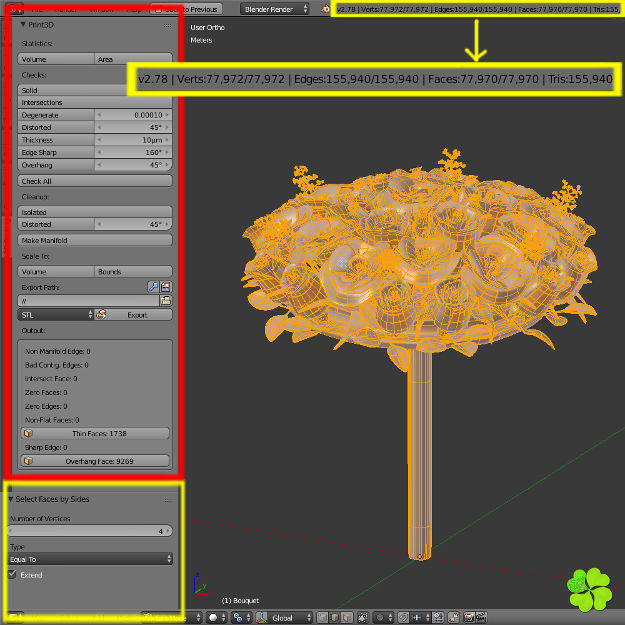 Bridal bouquet of lisianthus and roses multicolor 3D model_55