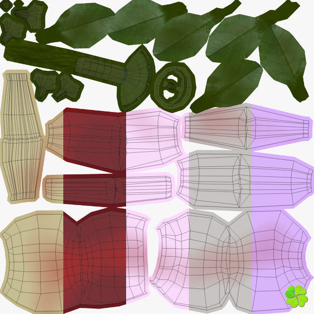 Bridal bouquet of lisianthus and roses multicolor 3D model_62