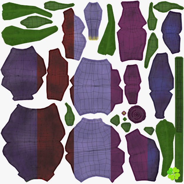 Bridal bouquet of lisianthus and roses multicolor 3D model_61