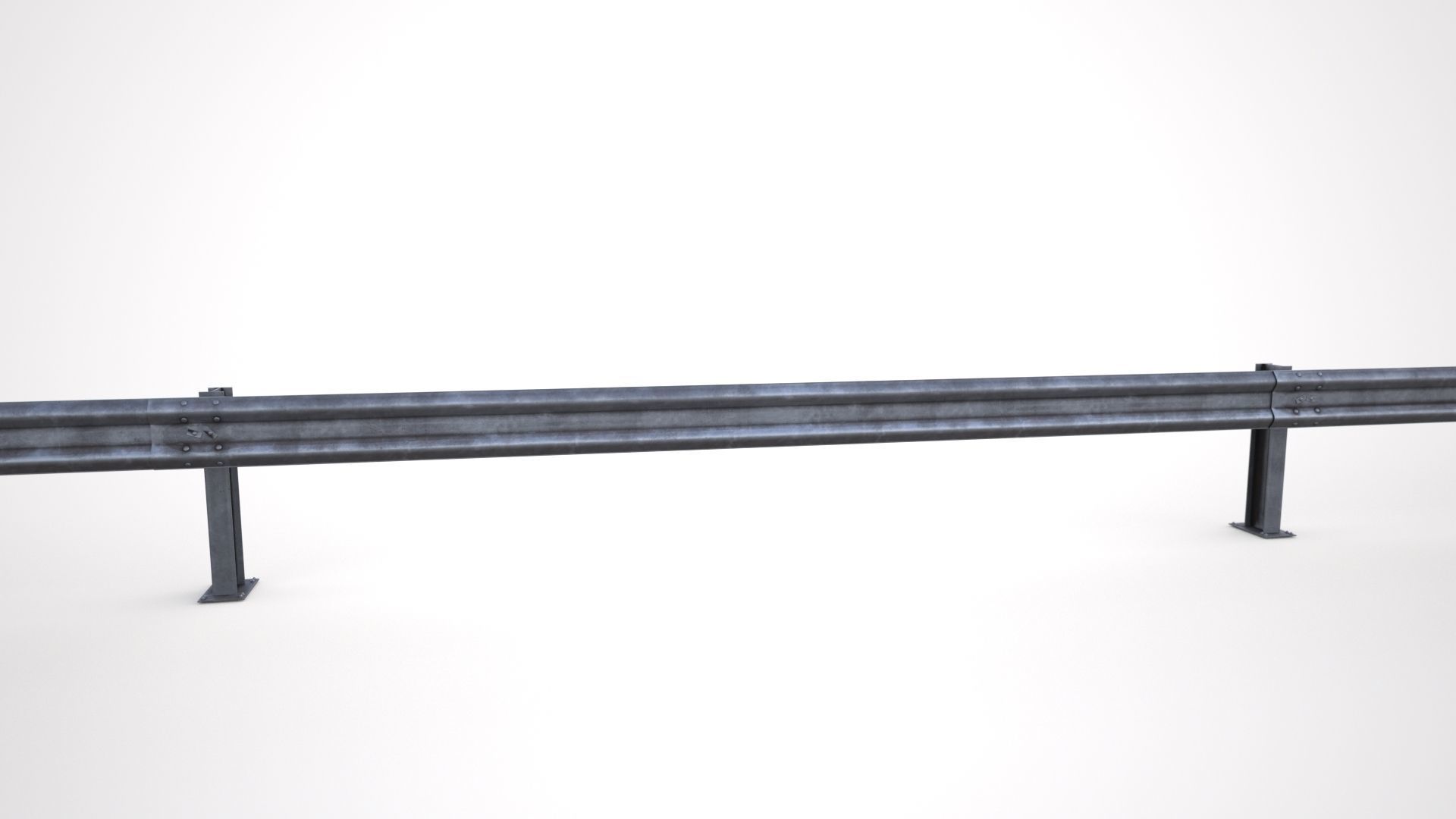 Guardrail metal rod 3D model_6
