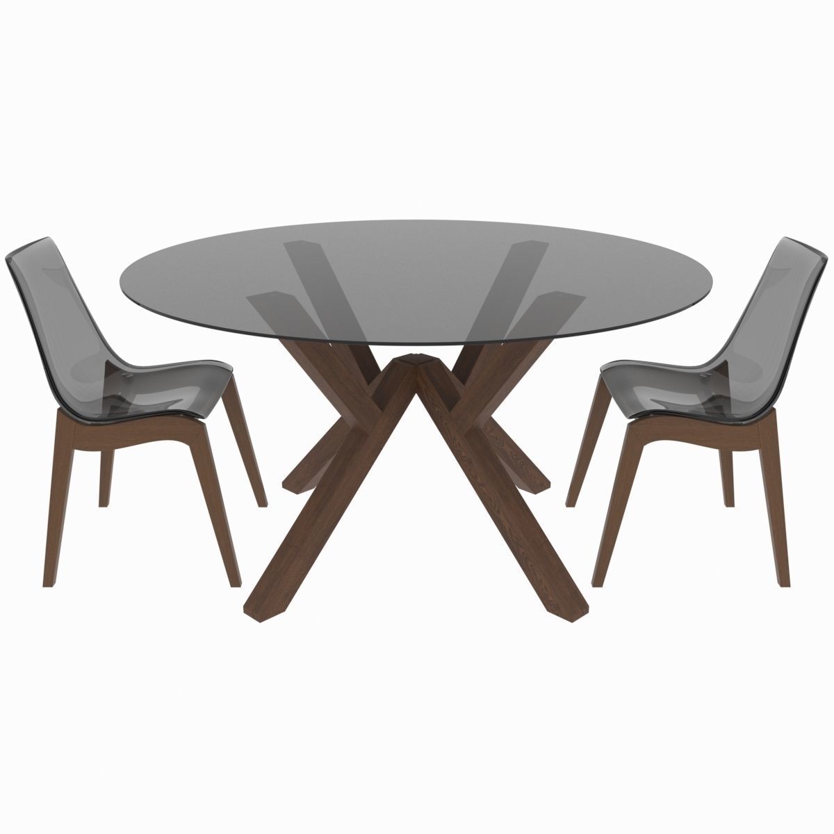 Dining set of classic italian design Calligaris Mikado 3D model_2