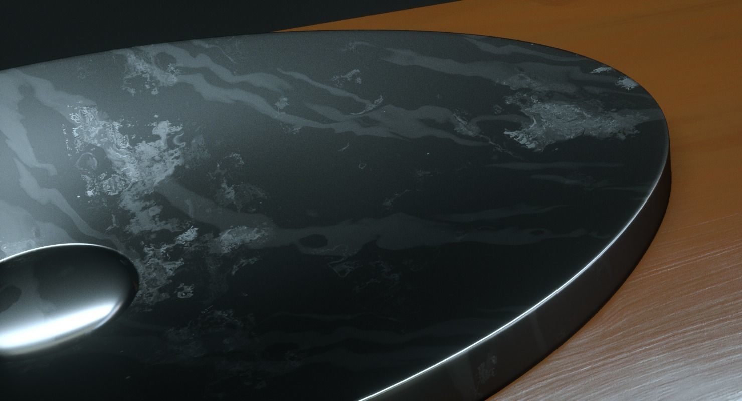 Grey Sink Set 3D model_3