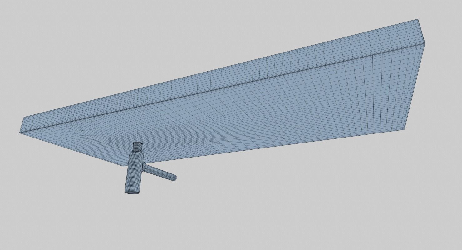 Grey Sink Set 3D model_9