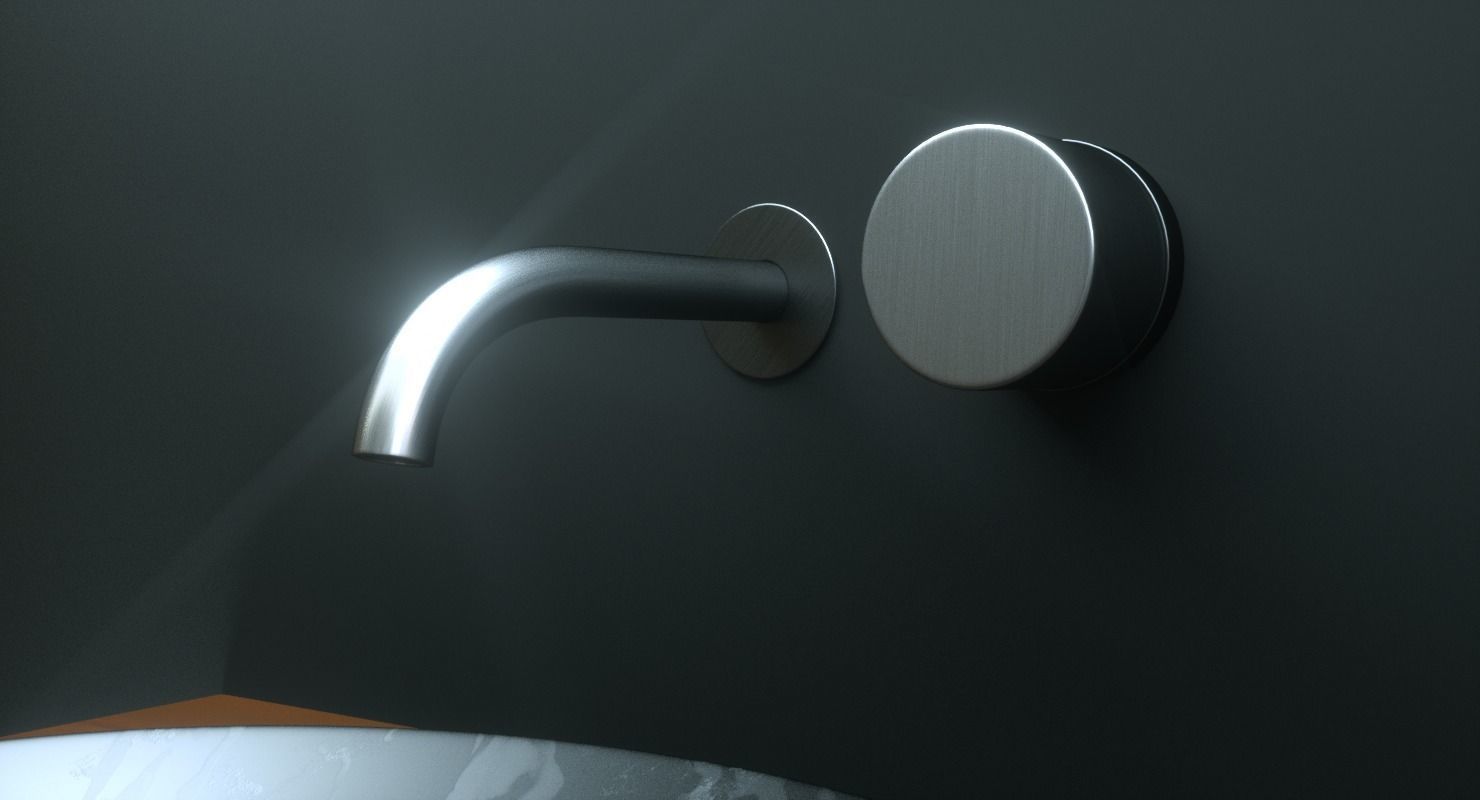 Grey Sink Set 3D model_5