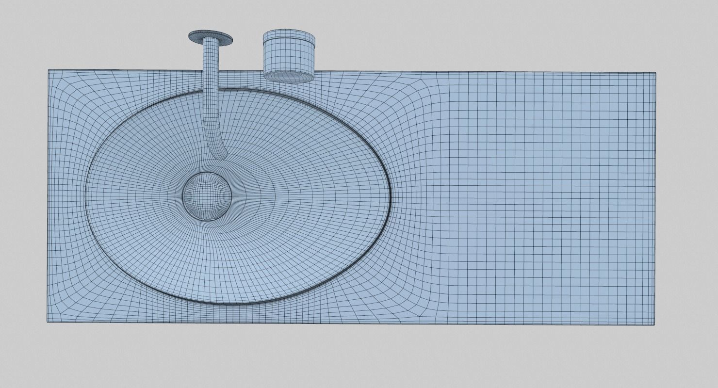 Grey Sink Set 3D model_8
