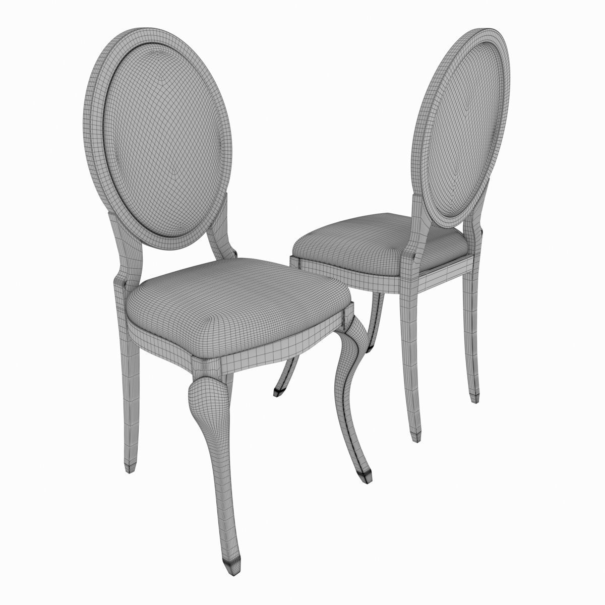 Dining set of classic italian design Giorgio Casa  3D model_7