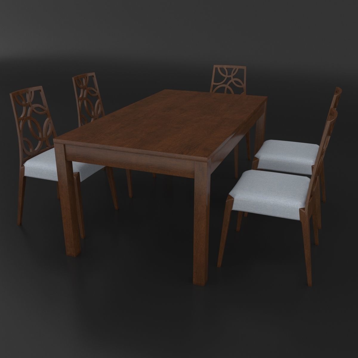 Dining set of classical italian design Giuliacasa Michelangelo 3D model_2