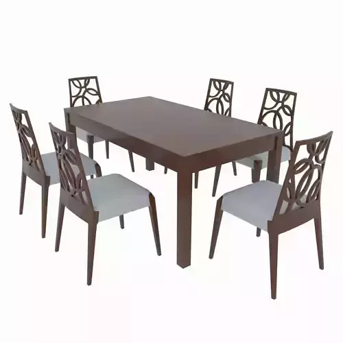 Dining set of classical italian design Giuliacasa Michelangelo 3D model Dining set of classical italian design Giuliacasa Michelangelo 3D model