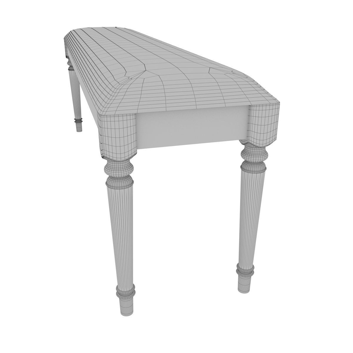 Dining set of classic design Mebel sky fiorenca table and chairs 3D model_7