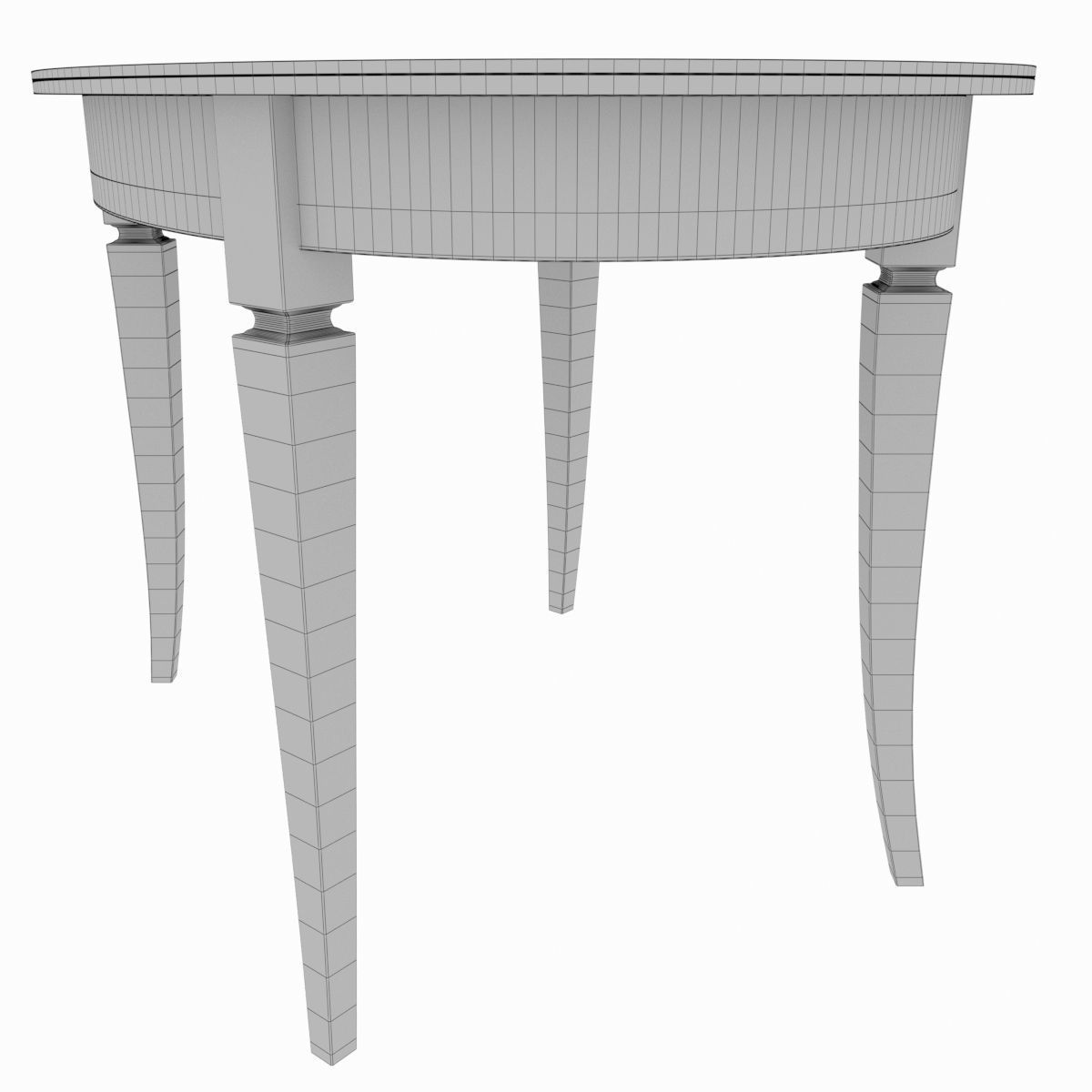 Dining set of classic design consisting of a table and chairs 3D model_8
