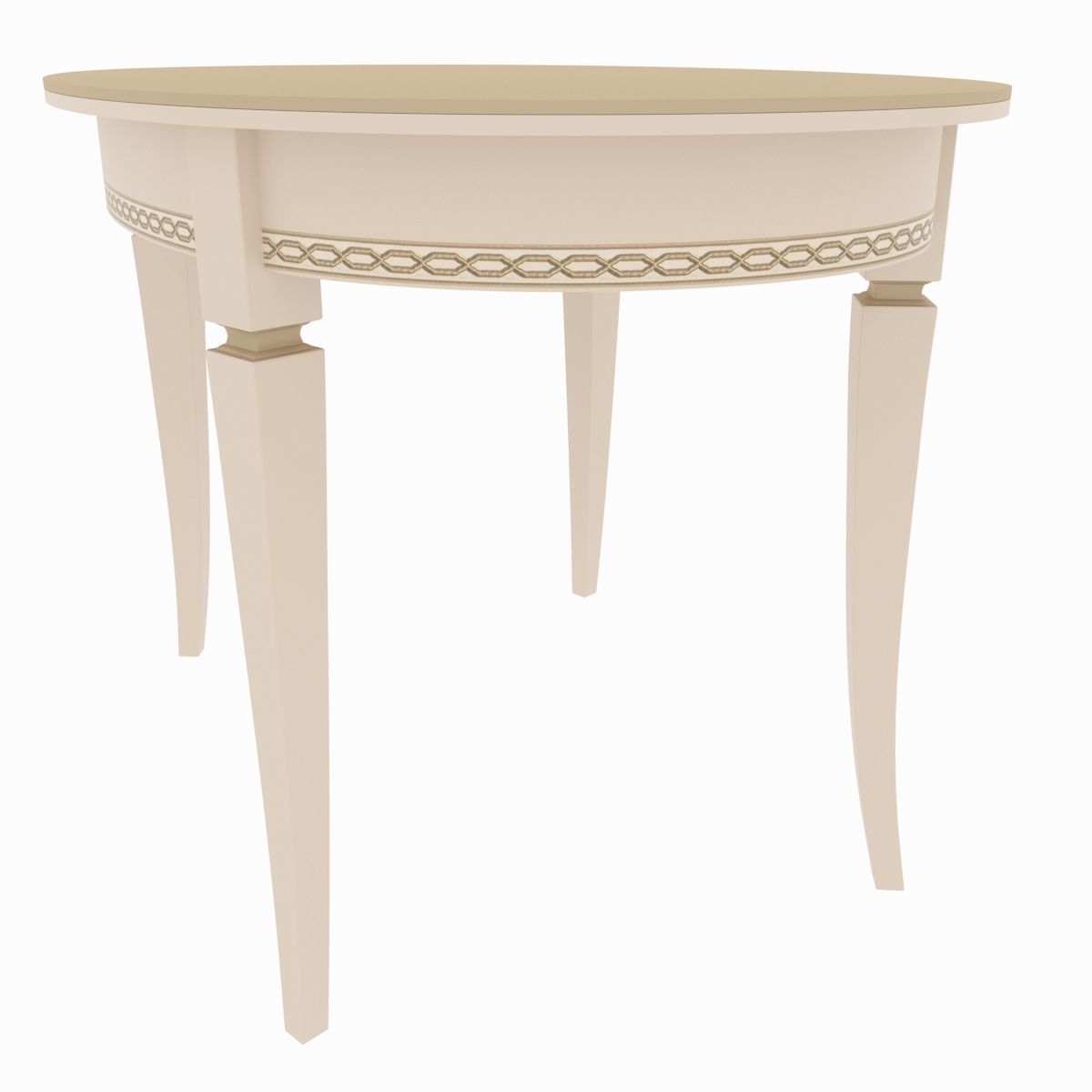 Dining set of classic design consisting of a table and chairs 3D model_4