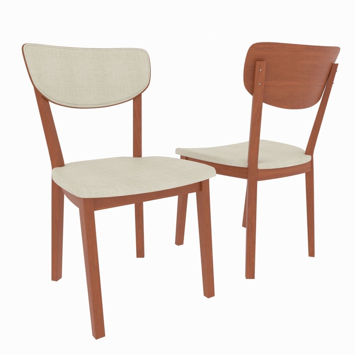 Dining set consisting of a table and chairs 3D model_2