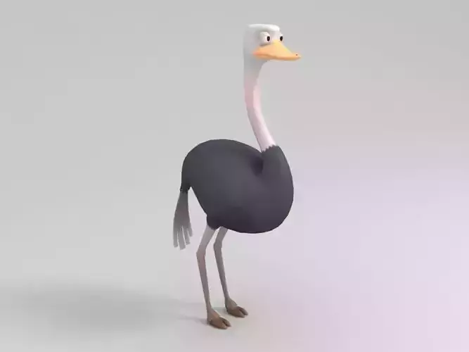Ostrich in suit