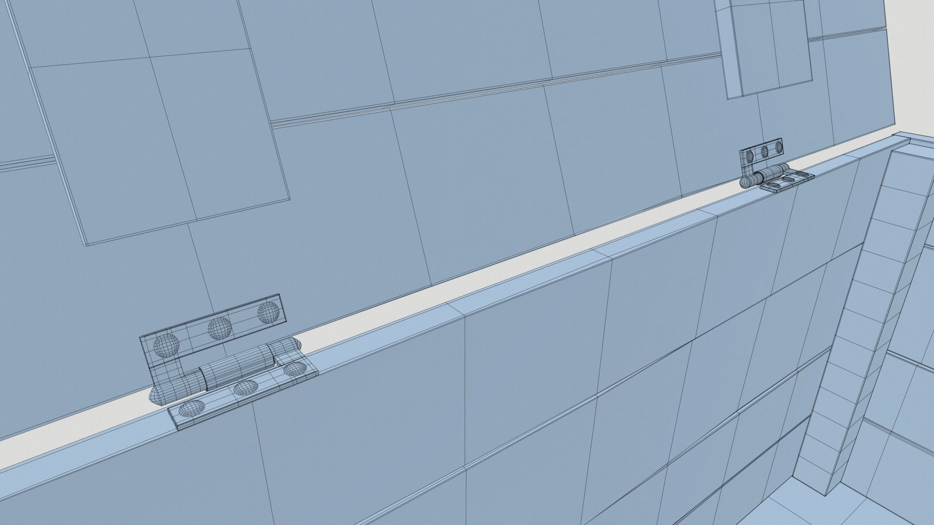 Wooden Square Chest Low-poly 3D model_9