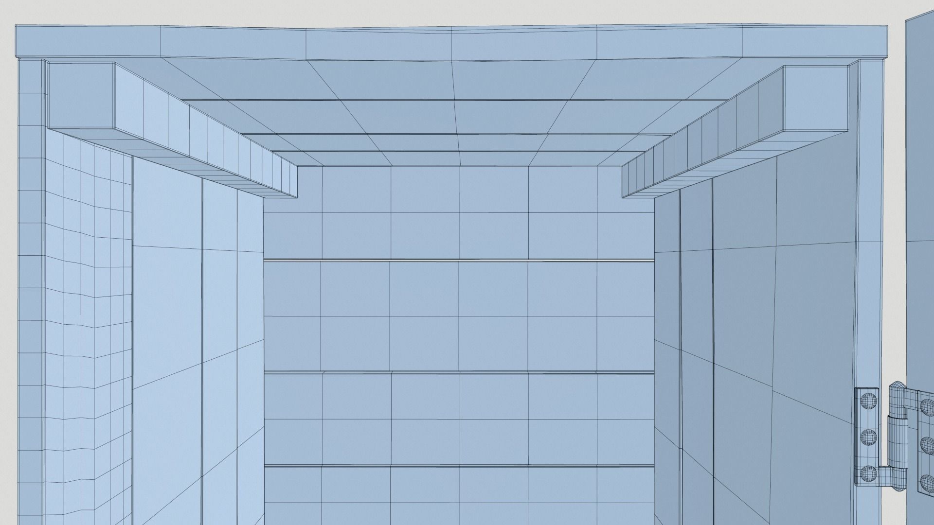 Wooden Square Chest Low-poly 3D model_10