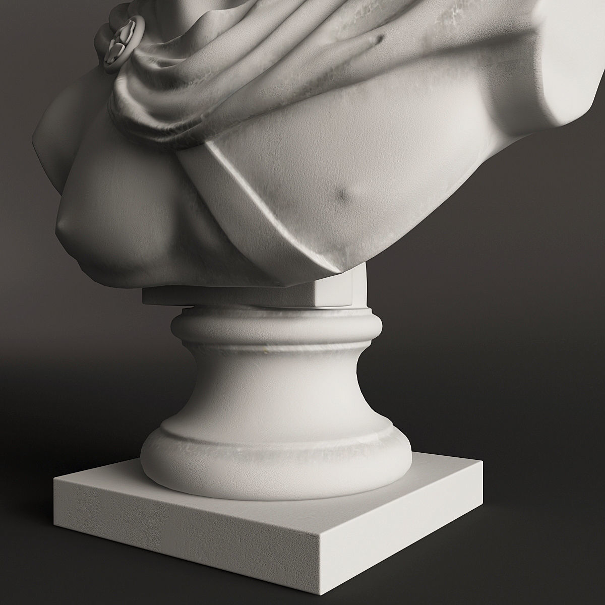 Apollo bust of ancient greek god 3D model_13