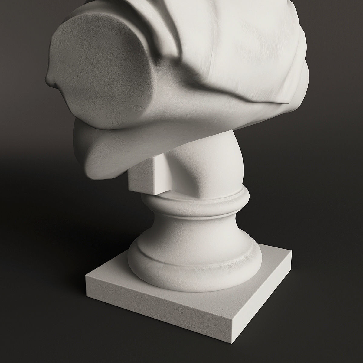 Apollo bust of ancient greek god 3D model_12