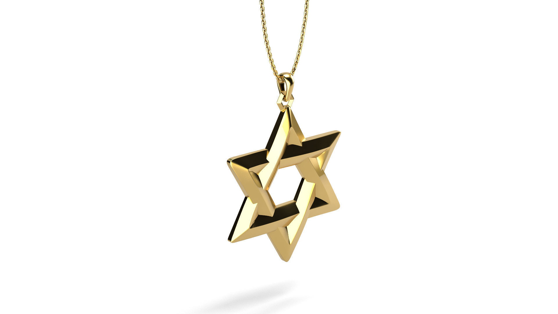 Star of David v1 3D print model_1