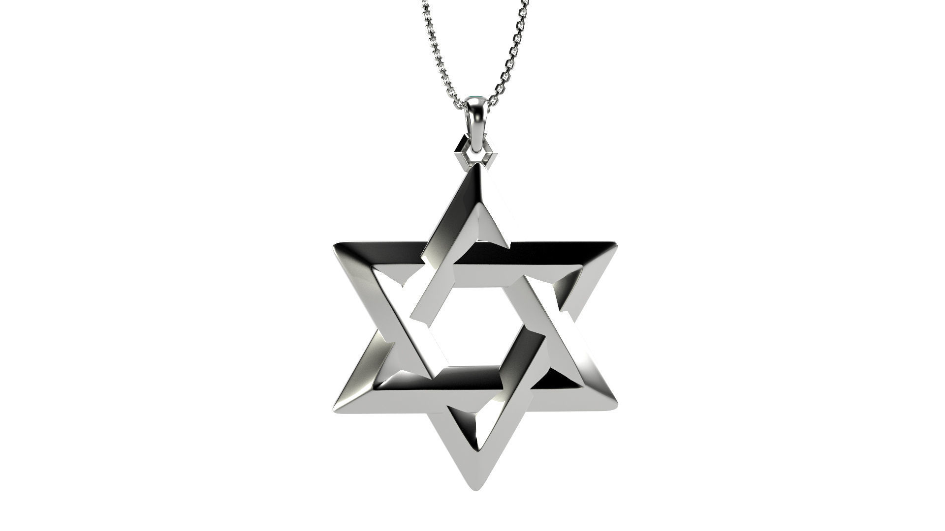 Star of David v1 3D print model_3