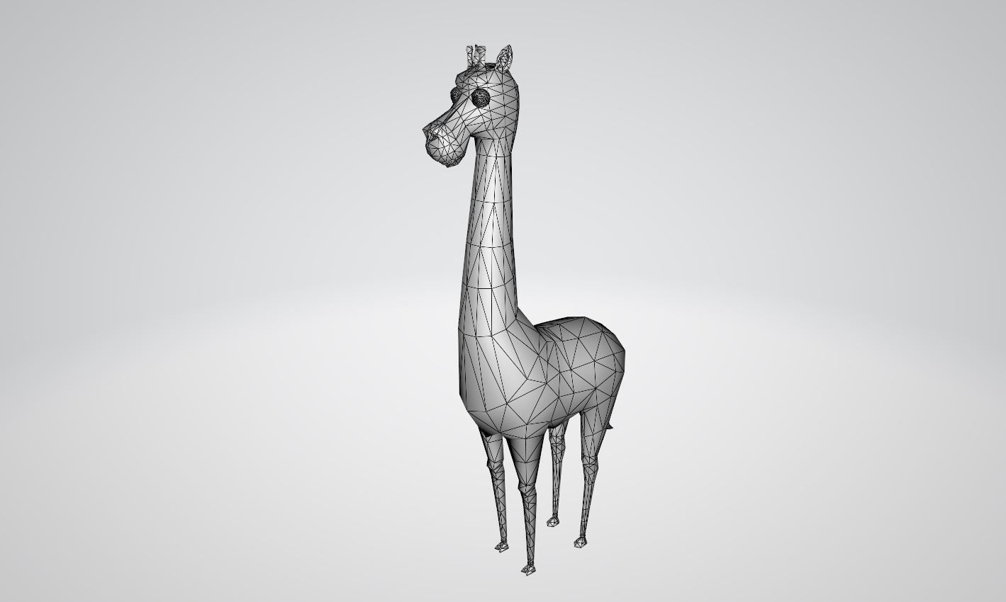 Giraffe cartoon 3D model_6