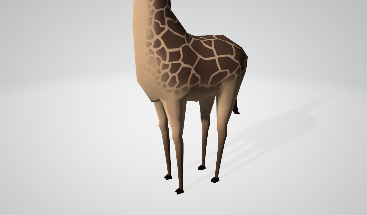 Giraffe cartoon 3D model_5