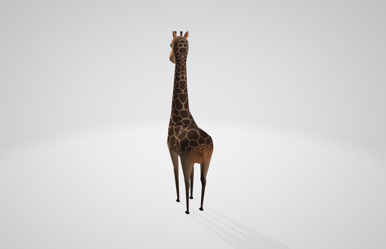 Giraffe cartoon 3D model_10