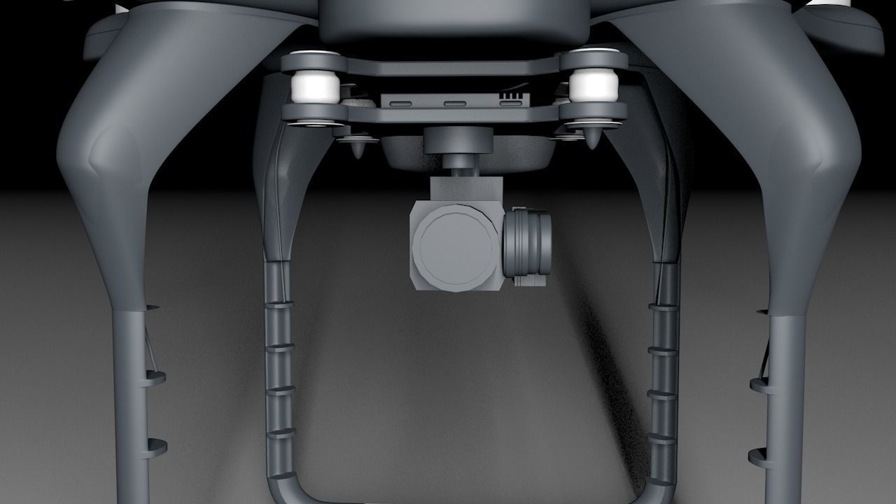 Drone with Camera 3D model_4