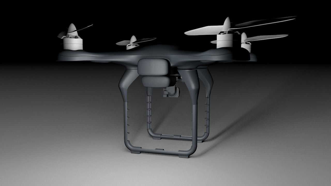 Drone with Camera 3D model_3