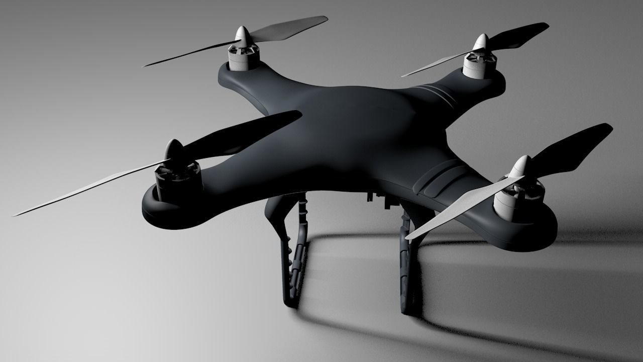 Drone with Camera 3D model_2