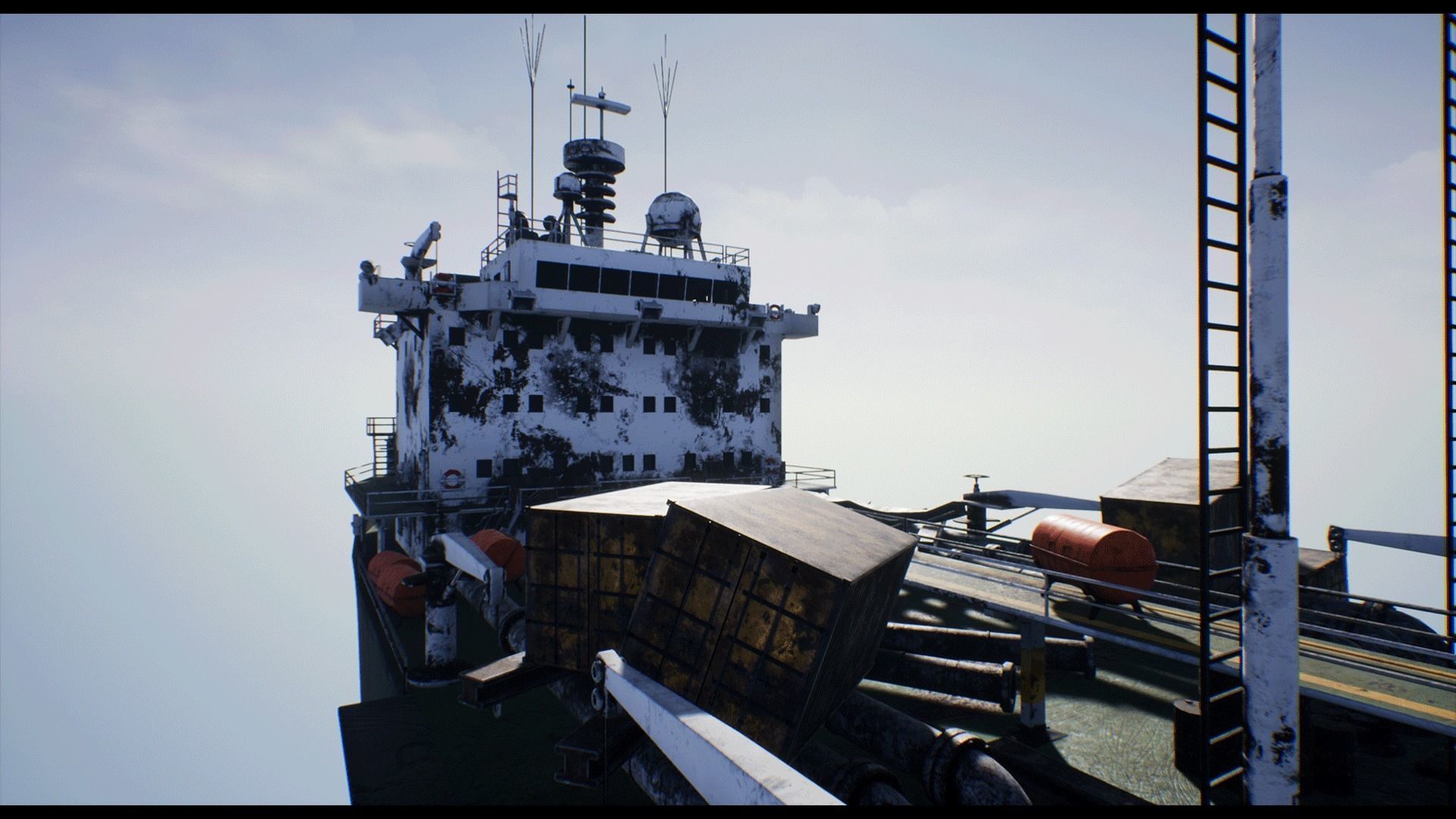 Post-apocalyptic oil tanker Low-poly 3D model_22