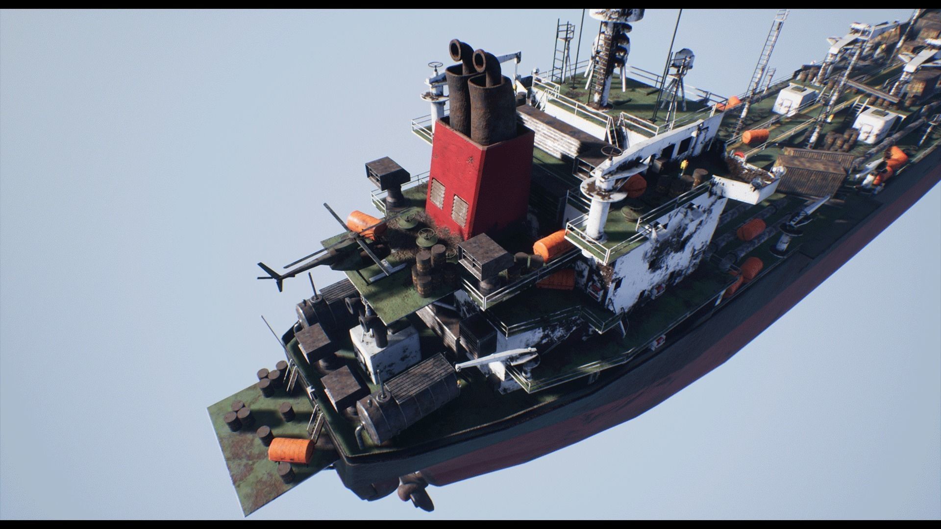 Post-apocalyptic oil tanker Low-poly 3D model_15