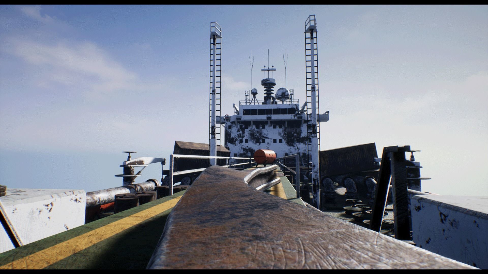 Post-apocalyptic oil tanker Low-poly 3D model_9