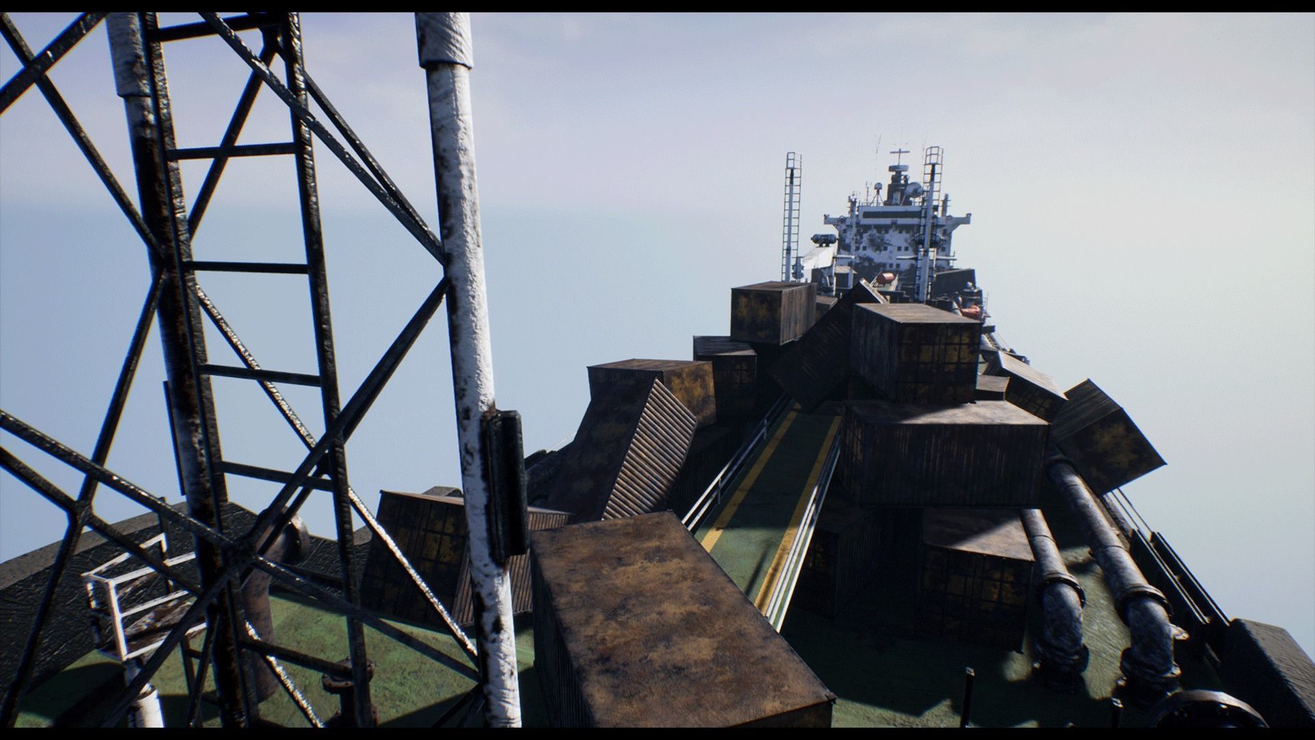 Post-apocalyptic oil tanker Low-poly 3D model_20