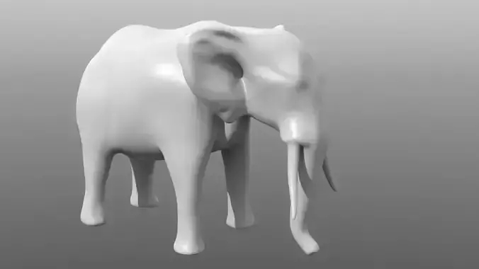 Elephant low poly base mesh Low-poly 3D model