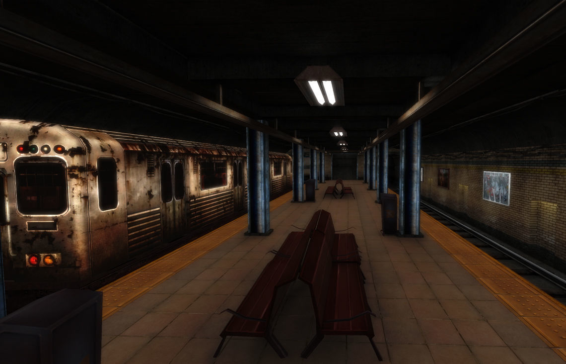 Urban Subway  Low-poly 3D model_1
