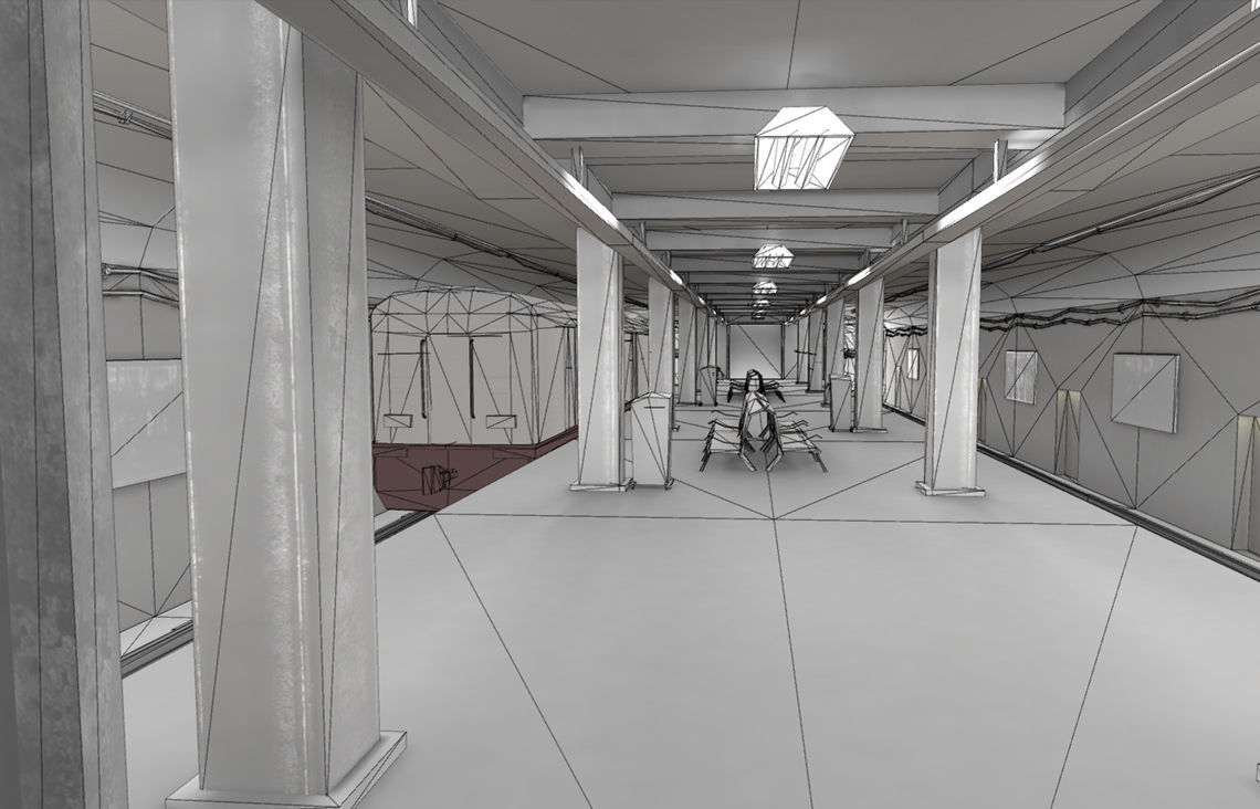 Urban Subway  Low-poly 3D model_5
