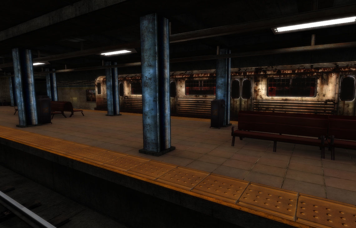 Urban Subway  Low-poly 3D model_2