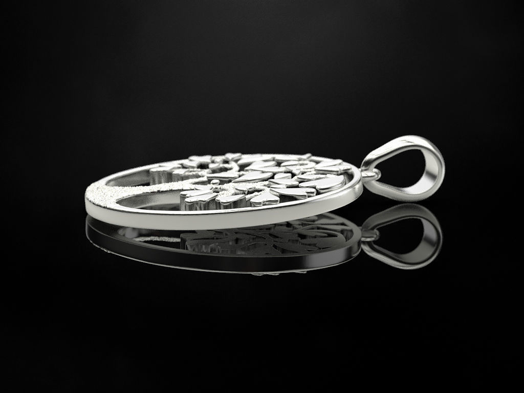 Pendant Tree of Hearts 3D print model_13