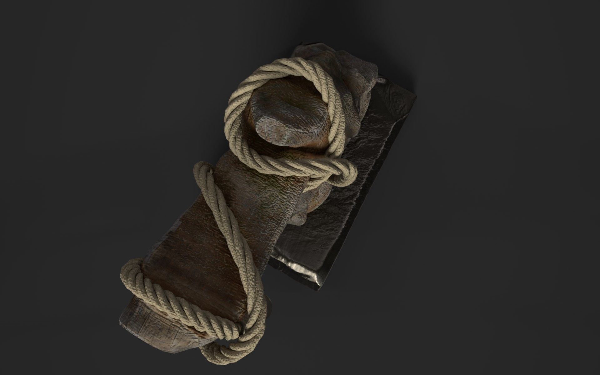 Wooden Lamp 3D model_1