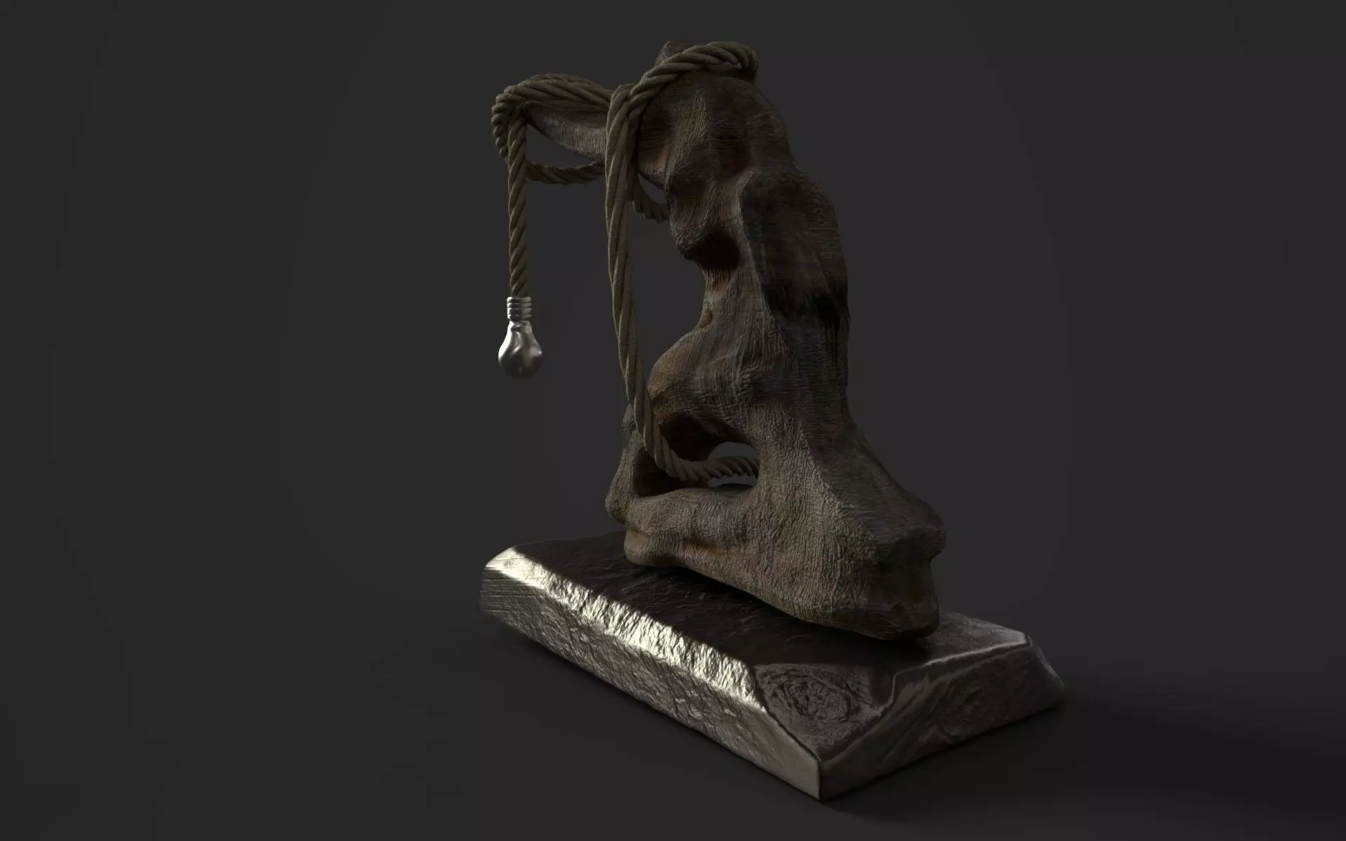 Wooden Lamp 3D model_0