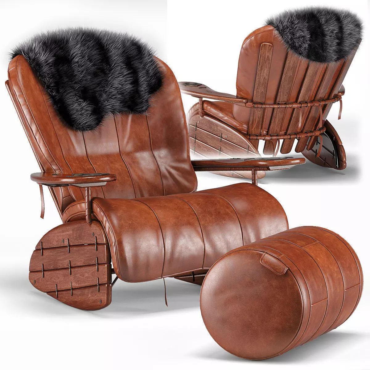 Havana Rocker and Footroll by Pacific Green 3D model