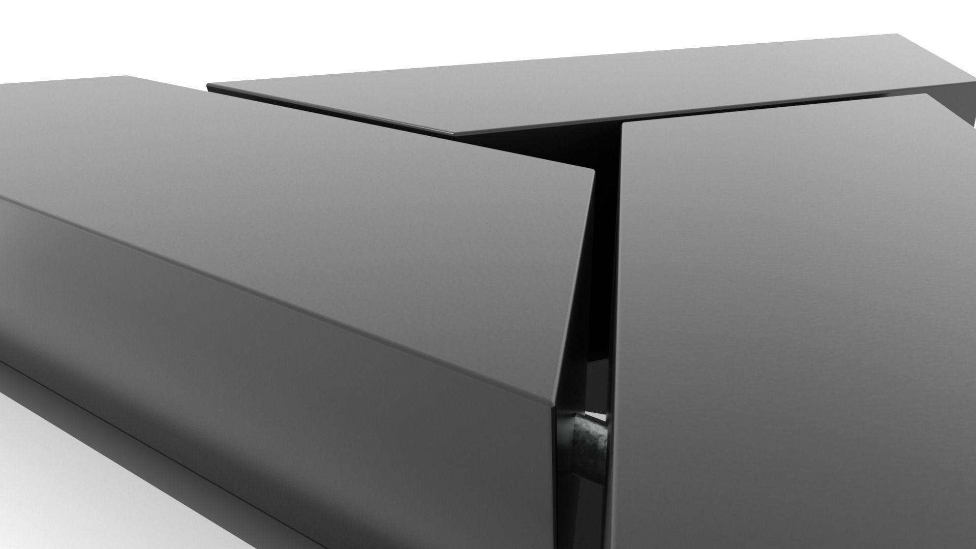 Three Piece Triangular Coffee Table  Low-poly 3D model_6