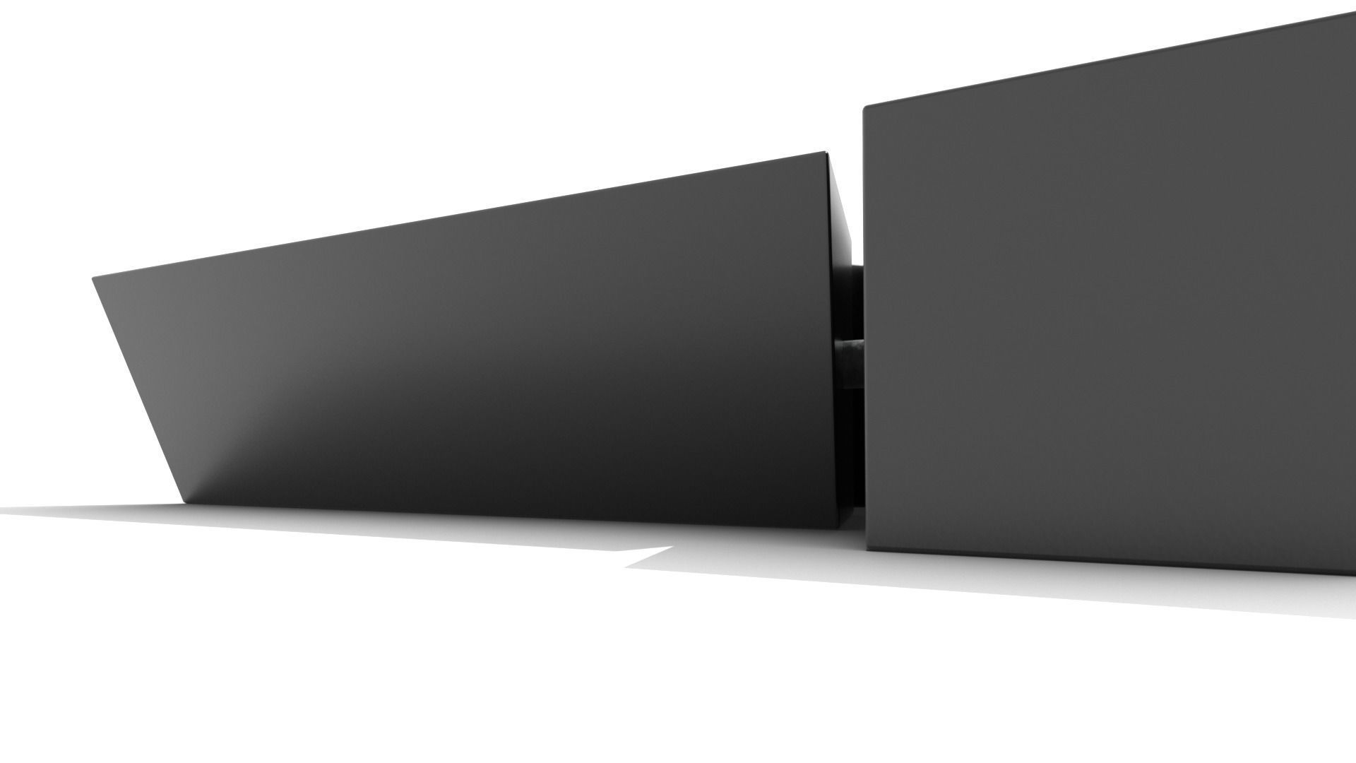 Three Piece Triangular Coffee Table  Low-poly 3D model_3