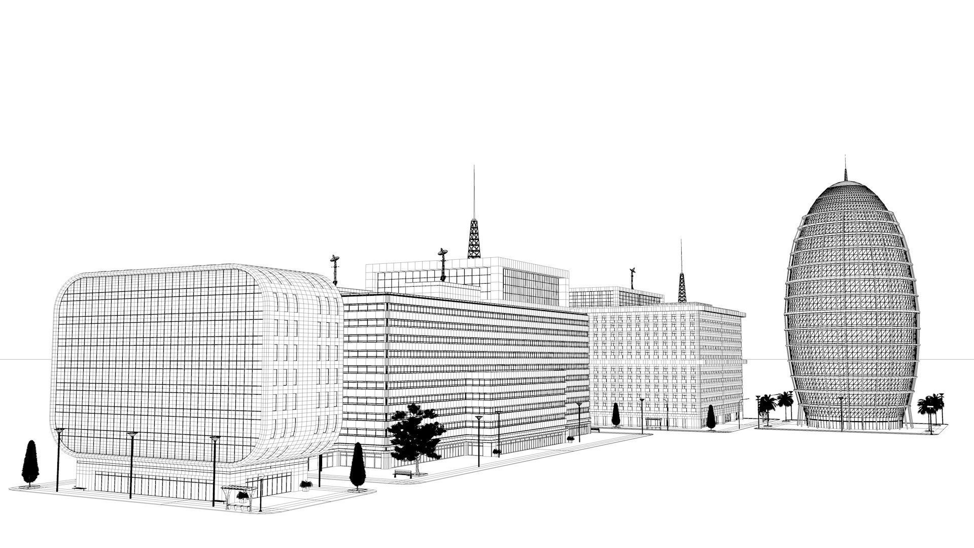 buildings pack 3D model_11