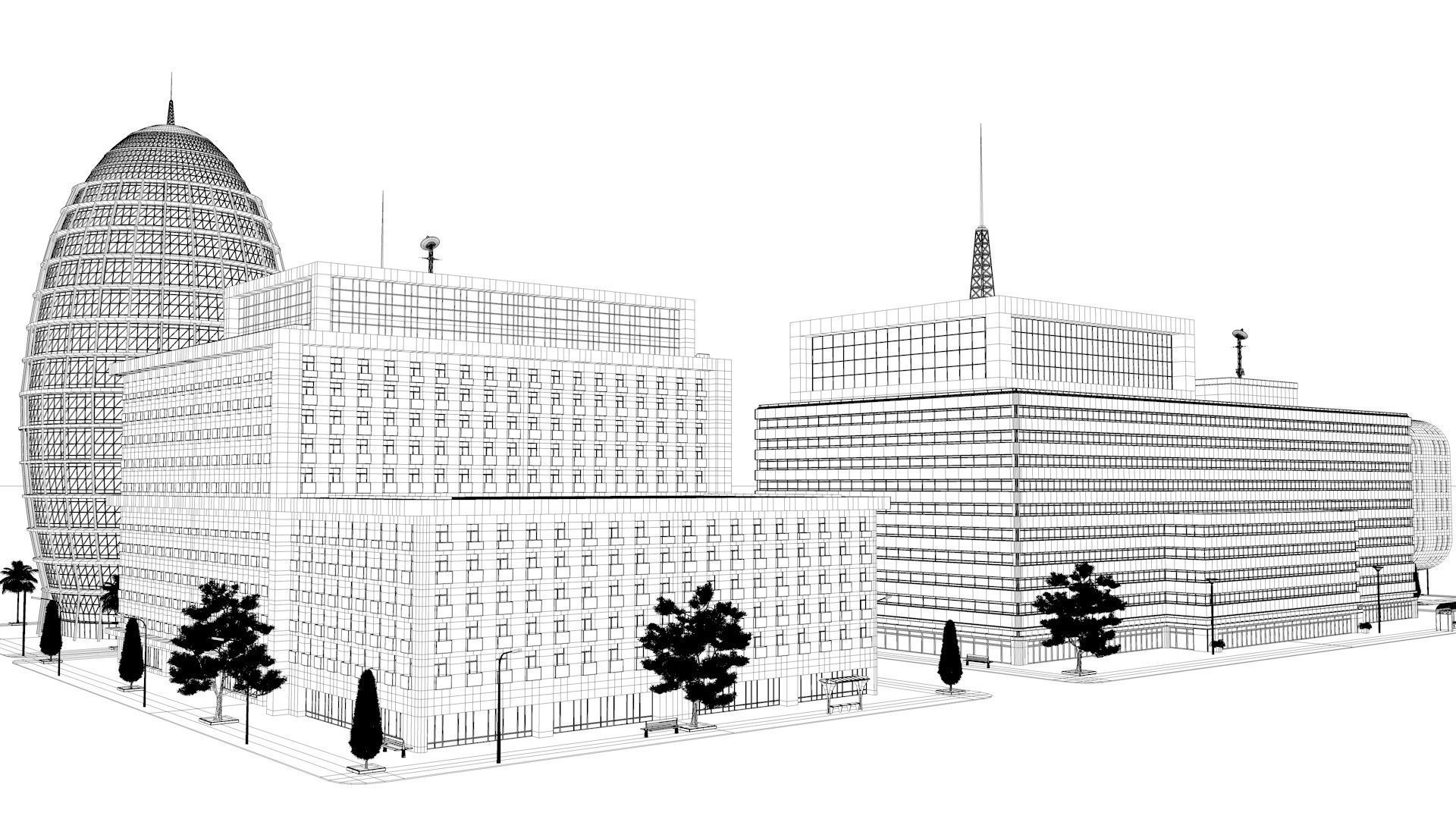 buildings pack 3D model_13