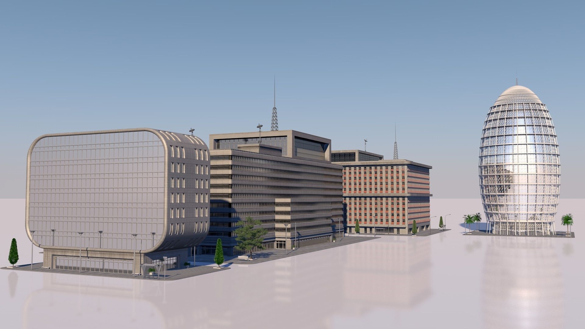 buildings pack 3D model_2