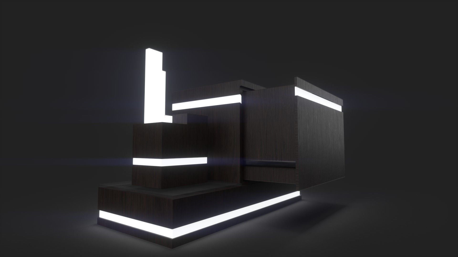 Nightstand Lampshade Free 3D model_3